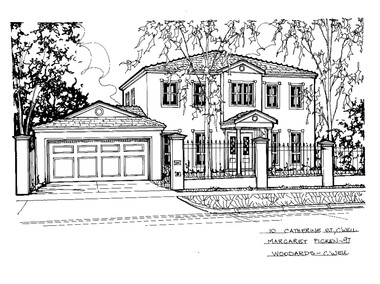 Drawing (series) - Architectural drawing, 10 Catherine Street, Camberwell, 1997