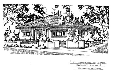 Drawing (series) - Architectural drawing, 31 Christowel Street, Camberwell, 1990