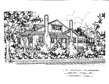 Drawing (series) - Architectural drawing, 41 Christowel Street, Camberwell, 1992
