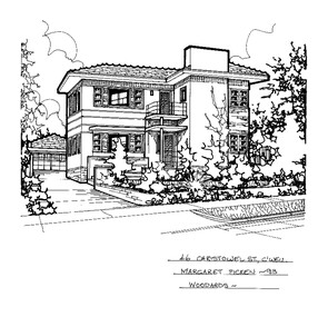Drawing (series) - Architectural drawing, 46 Christowel Street, Camberwell, 1993