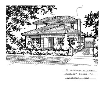 Drawing (series) - Architectural drawing, 49 Christowel Street, Camberwell, 1994
