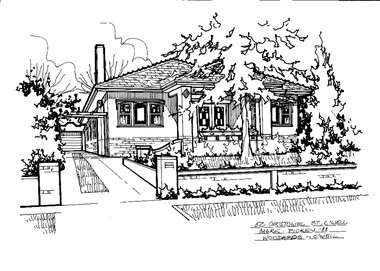 Drawing (series) - Architectural drawing, 52 Christowel Street, Camberwell, 1988