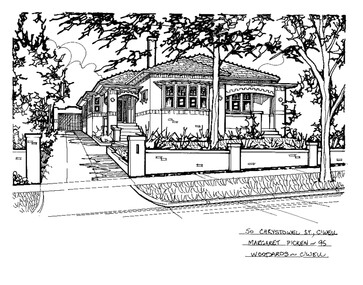 Drawing (series) - Architectural drawing, 50 Christowel Street, Camberwell, 1995