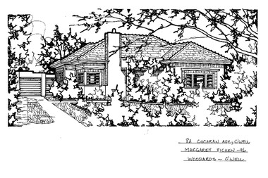 Drawing (series) - Architectural drawing, 8A Cochran Avenue, Camberwell, 1996