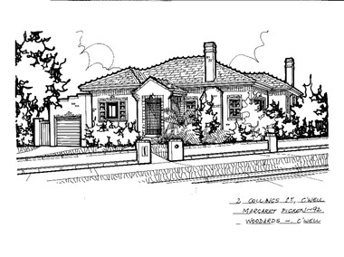 Drawing (series) - Architectural drawing, 2 Collings Street, Camberwell, 1992