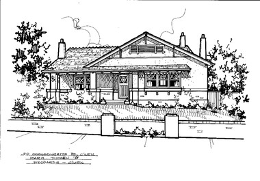 Drawing (series) - Architectural drawing, 30 Cooloongatta Road, Camberwell, 1988
