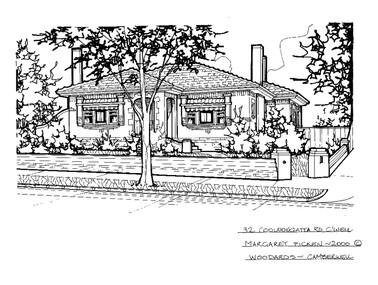 Drawing (series) - Architectural drawing, 32 Cooloongatta Road, Camberwell, 2000
