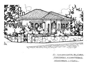 Drawing (series) - Architectural drawing, 51 Cooloongatta Road, Camberwell, 2002
