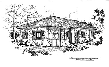 Drawing (series) - Architectural drawing, 53 Cooloongatta Road, Camberwell, 1989