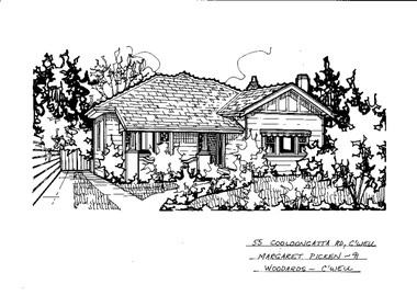 Drawing (series) - Architectural drawing, 55 Cooloongatta Road, Camberwell, 1991