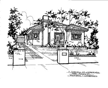 Drawing (series) - Architectural drawing, 7 Cornell Street, Camberwell, 1987