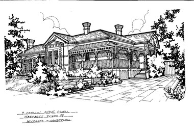 Drawing (series) - Architectural drawing, 7 Crellin Grove, Camberwell, 1989