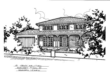 Drawing (series) - Architectural drawing, 10 Crown Avenue, Camberwell, 1989