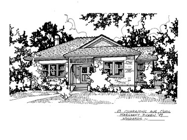 Drawing (series) - Architectural drawing, 13 Currajong Avenue, Camberwell, 1989