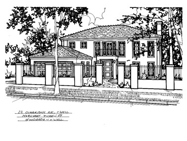 Drawing (series) - Architectural drawing, 22 Currajong Avenue, Camberwell, 1989