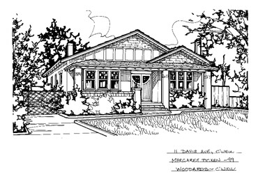 Drawing (series) - Architectural drawing, 11 Davis Avenue, Camberwell, 1999