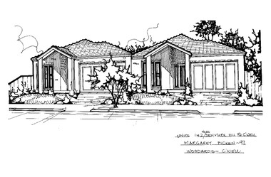 Drawing (series) - Architectural drawing, 1+2/36 Denmark Hill Road, Camberwell, 1997