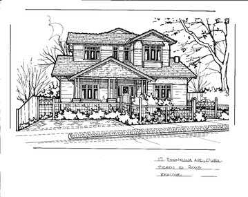 Drawing (series) - Architectural drawing, 17 Doonkuna Avenue, Camberwell, 2003