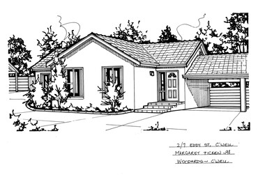 Drawing (series) - Architectural drawing, 2/7 Eddy Street, Camberwell, 1998