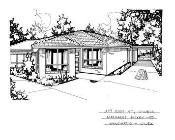 Drawing (series) - Architectural drawing, 3/9 Eddy Street, Camberwell, 1993