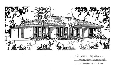 Drawing (series) - Architectural drawing, 3/11 Eddy Street, Camberwell, 1993