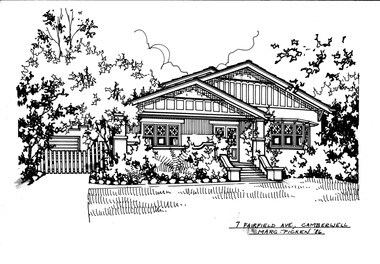 Drawing (series) - Architectural drawing, 7 Fairfield Avenue, Camberwell, 1986