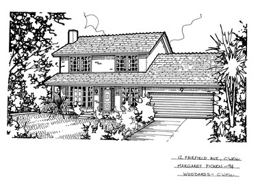 Drawing (series) - Architectural drawing, 12 Fairfield Avenue, Camberwell, 1994