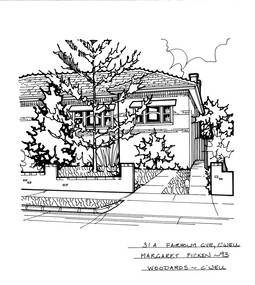 Drawing (series) - Architectural drawing, 31A Fairholm Grove, Camberwell, 1993