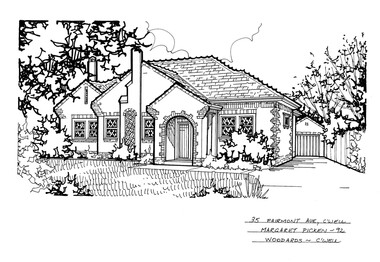 Drawing (series) - Architectural drawing, 35 Fairmont Avenue, Camberwell, 1992