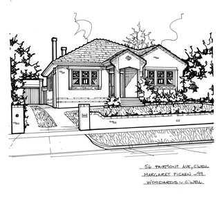 Drawing (series) - Architectural drawing, 56 Fairmont Avenue, Camberwell, 1999