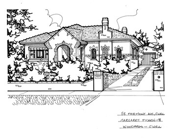 Drawing (series) - Architectural drawing, 58 Fairmont Avenue, Camberwell, 1998