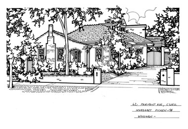Drawing (series) - Architectural drawing, 62 Fairmont Avenue, Camberwell, 1994