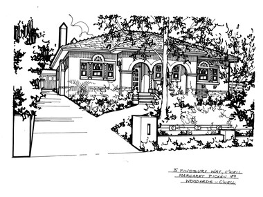 Drawing (series) - Architectural drawing, 5 Finsbury Way, Camberwell, 1989