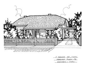Drawing (series) - Architectural drawing, 17 Fordham Avenue, Camberwell, 1992