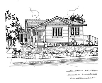 Drawing (series) - Architectural drawing, 36 Fordham Avenue, Camberwell, 2000