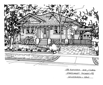 Drawing (series) - Architectural drawing, 138 Fordham Avenue, Camberwell, 1997