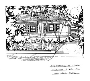 Drawing (series) - Architectural drawing, 130A Fordham Road, Camberwell, 1994