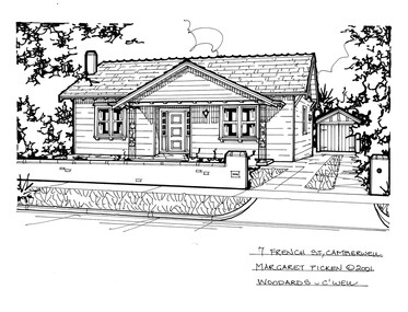 Drawing (series) - Architectural drawing, 7 French Street, Camberwell, 2001