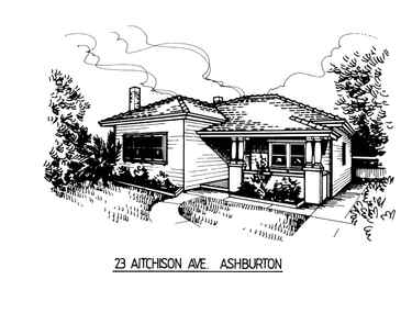Drawing (series) - Architectural drawing, 23 Aitchison Avenue, Ashburton, Unknown