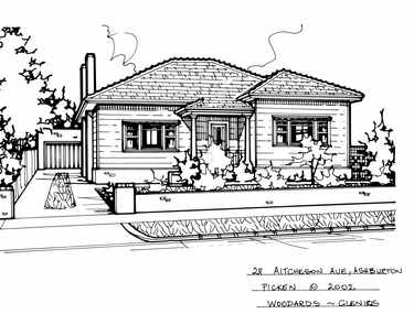 Drawing (series) - Architectural drawing, 28 Aitchison Avenue, Ashburton, 2002