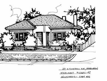Drawing (series) - Architectural drawing, 29 Aitchison Avenue, Ashburton, 1997