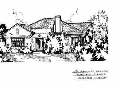 Drawing (series) - Architectural drawing, 1/79 Albion Road, Ashburton, 1991