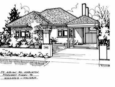 Drawing (series) - Architectural drawing, 59 Albion Road, Ashburton, 1990