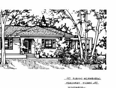 Drawing (series) - Architectural drawing, 97 Albion Street, Ashburton, 1997