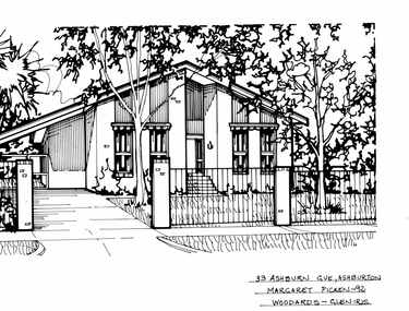 Drawing (series) - Architectural drawing, 33 Ashburn Grove, Ashburton, 1992