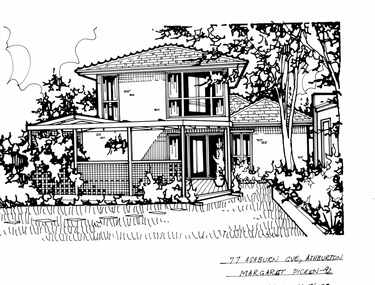 Drawing (series) - Architectural drawing, 77 Ashburn Grove, Ashburton, 1992