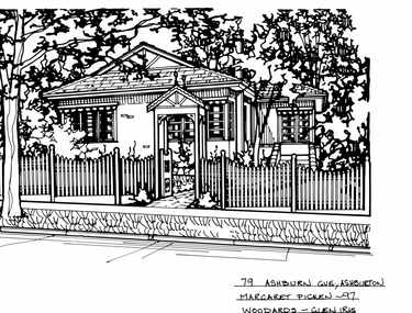 Drawing (series) - Architectural drawing, 79 Ashburn Grove, Ashburton, 1997