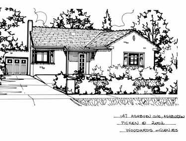 Drawing (series) - Architectural drawing, 147 Ashburn Grove, Ashburton, 2002