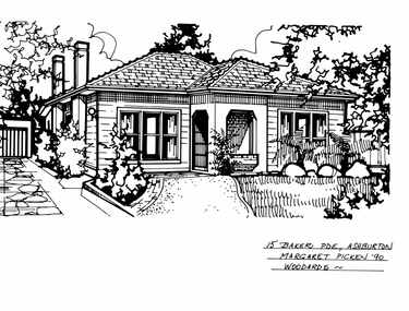 Drawing (series) - Architectural drawing, 15 Baker Parade, Ashburton, 1990