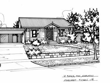 Drawing (series) - Architectural drawing, 18 Baker Parade, Ashburton, 1998